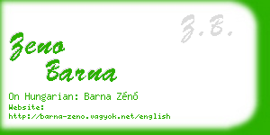zeno barna business card